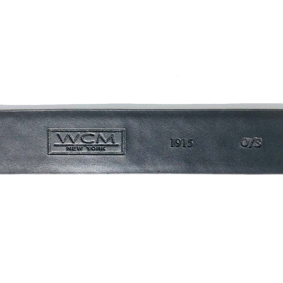 WCM New York leather belt women O/S adjust animal print leopard snake gunmetal - Picture 13 of 16